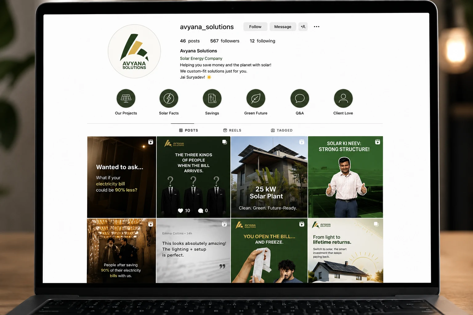 Avyana Social Media — project visual