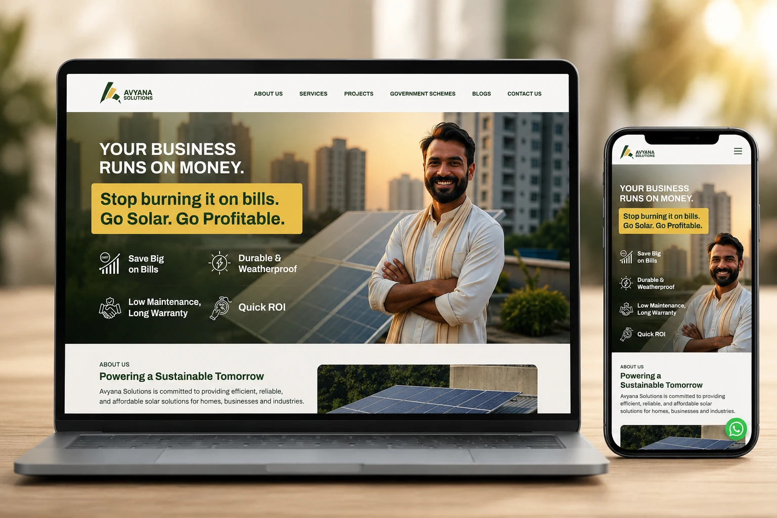 Avyana Solutions Website — project visual