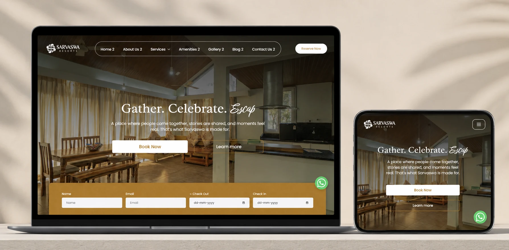 Sarvaswa Resort Website — project visual